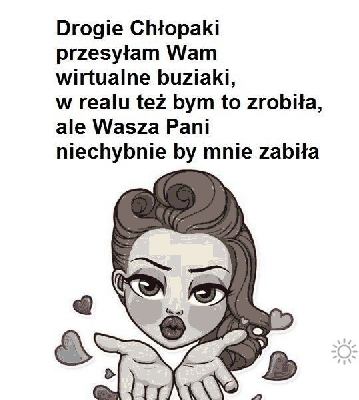 Kobieta przesyła wszystkim chłopakom buziaki